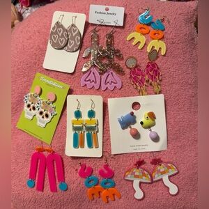 Colorful woman Earrings lot
